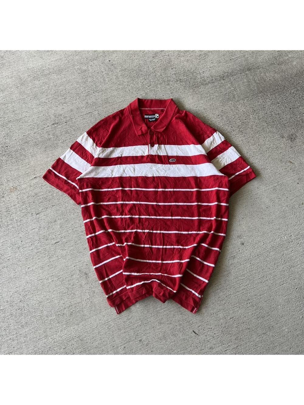 2000s Echo Unltd Striped Polo